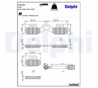 Brake Pad Set, disc brake DELPHI LP3191 For RENAULT
