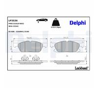 Brake Pads Delphi LP3536 for FORD TOYOTA