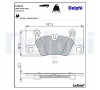 Brake Pads Delphi LP3614 for PORSCHE