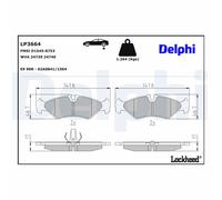 Brake Pads Delphi LP3664 for MERCEDES-BENZ VW