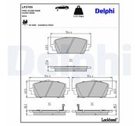 Brake Pads Delphi LP3705 for GENESIS HYUNDAI KIA