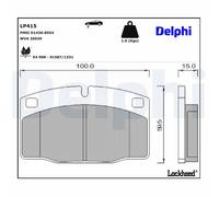 Brake Pads Delphi LP415 for LOTUS OPEL