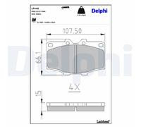 Brake Pads Delphi LP448 for TOYOTA