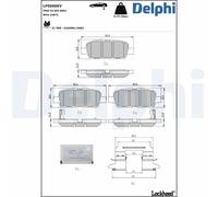 Brake Pads Delphi LP5000EV for NISSAN