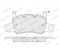 Brake pads FDB5366 FERODO for PORSCHE 911 911 Speedster 718 BOXSTER Spyder