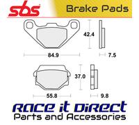 Brake Pads for KAWASAKI KLE 500 1991-2007 Rear Street SBS
