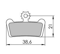 Brake pads for MTB Avid-SRAM Guide-Elixir Trail-XO Trail Metal (Avid original) (