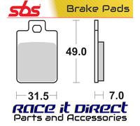 Brake Pads for PIAGGIO SFERA 50 RST 1995-1997 Front Street SBS