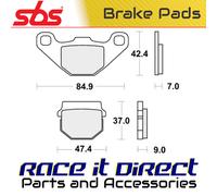 Brake Pads for FANTIC CABALLERO 125 SUPERSEI MOTARD 2007-2009 Rear Off Road SBS