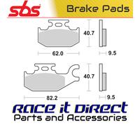 Brake Pads for SUZUKI UH 200 BURGMAN 2007-2012 Rear Scooter SBS