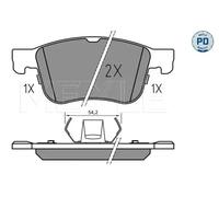 MEYLE 025 205 5617/PD Brake pad set