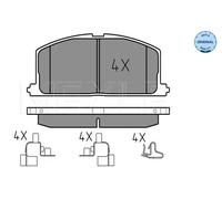 MEYLE 025 208 7015 Brake pad set