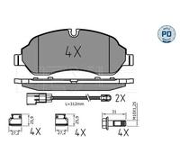 MEYLE 025 220 3417/PD Brake pad set