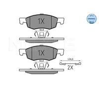MEYLE 025 221 4317 Brake pad set