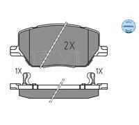 MEYLE 025 221 6520 Brake pad set
