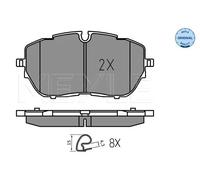Brake pads Front Axle 025 222 1818 MEYLE for PEUGEOT OPEL