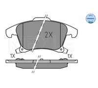 MEYLE 025 222 6920 Brake pad set