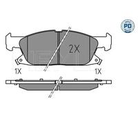 MEYLE 025 224 1219 Brake pad set