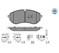 MEYLE 025 224 9320/PD Brake pad set