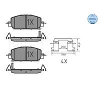 MEYLE 025 227 9717 Brake pad set