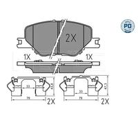 MEYLE 025 228 3819/PD Brake pad set