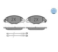 Meyle Brake Pad Set 025 231 3518/W Front Axle with Anti-Squeak Plate for Citroen Xantia XM