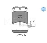 MEYLE 025 231 7618/W Brake pad set