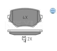 MEYLE 025 233 1414/W Brake pad set
