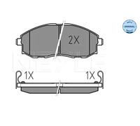 Meyle Brake Pad Set, Front Axle With anti-squeak plate 025 235 3617/W