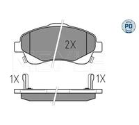Brake pads Front Axle 025 237 6819/PD MEYLE for TOYOTA AVENSIS Estate AVENSIS