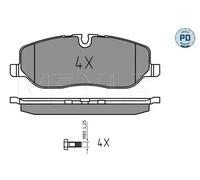 MEYLE 025 241 9118/PD Brake pad set