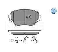 MEYLE 025 242 9714/W Brake pad set