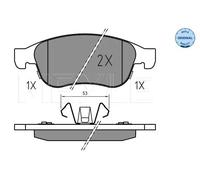 MEYLE 025 245 3819 Brake Pads Set Front for 500X Renegade