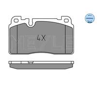 Brake pads Front Axle 025 256 4317 MEYLE for AUDI PORSCHE