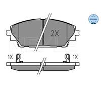 Brake pads Front Axle 025 258 7516 MEYLE for MAZDA 3 3 Saloon CX-3 CX-30