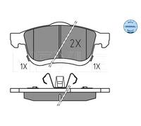 Brake pads Front Axle 025 259 0621 MEYLE for FIAT 500L