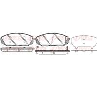 Brake pads Front Axle 1041.12 REMSA for KIA SORENTO I