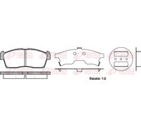 Brake pads Front Axle 1199.00 REMSA for PEUGEOT CITROËN MITSUBISHI HYUNDAI