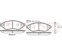 Brake pads Front Axle 1237.01 REMSA for FIAT PEUGEOT CITROËN