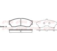 Brake pads Front Axle 1253.00 REMSA for TATA ROVER