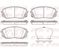 Brake pads Front Axle 1302.52 REMSA for KIA HYUNDAI