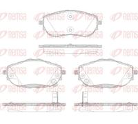 Brake pads Front Axle 1561.02 REMSA for TOYOTA COROLLA Saloon AURIS AURIS Estate
