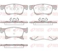 Brake pads Front Axle 1580.02 REMSA for OPEL ADAM CORSA E CORSA E Hatchback Van