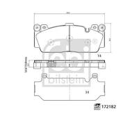 Brake pads Front Axle 172182 FEBI BILSTEIN for BMW 6 Coupe 6 Convertible 5