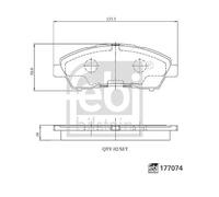 FEBI BILSTEIN 177074 Brake pad set