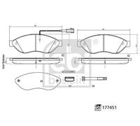 FEBI BILSTEIN 177451 Brake pad set