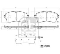 FEBI BILSTEIN 178214 Brake pad set