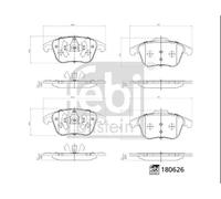 FEBI BILSTEIN 180626 Brake Pad Set, disc brake for CITRO?N,OPEL,PEUGEOT,VAUXHALL