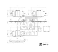 FEBI BILSTEIN 184438 Brake pad set