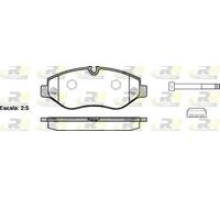 Brake pads Front Axle 21245.00 ROADHOUSE for MERCEDES-BENZ VW